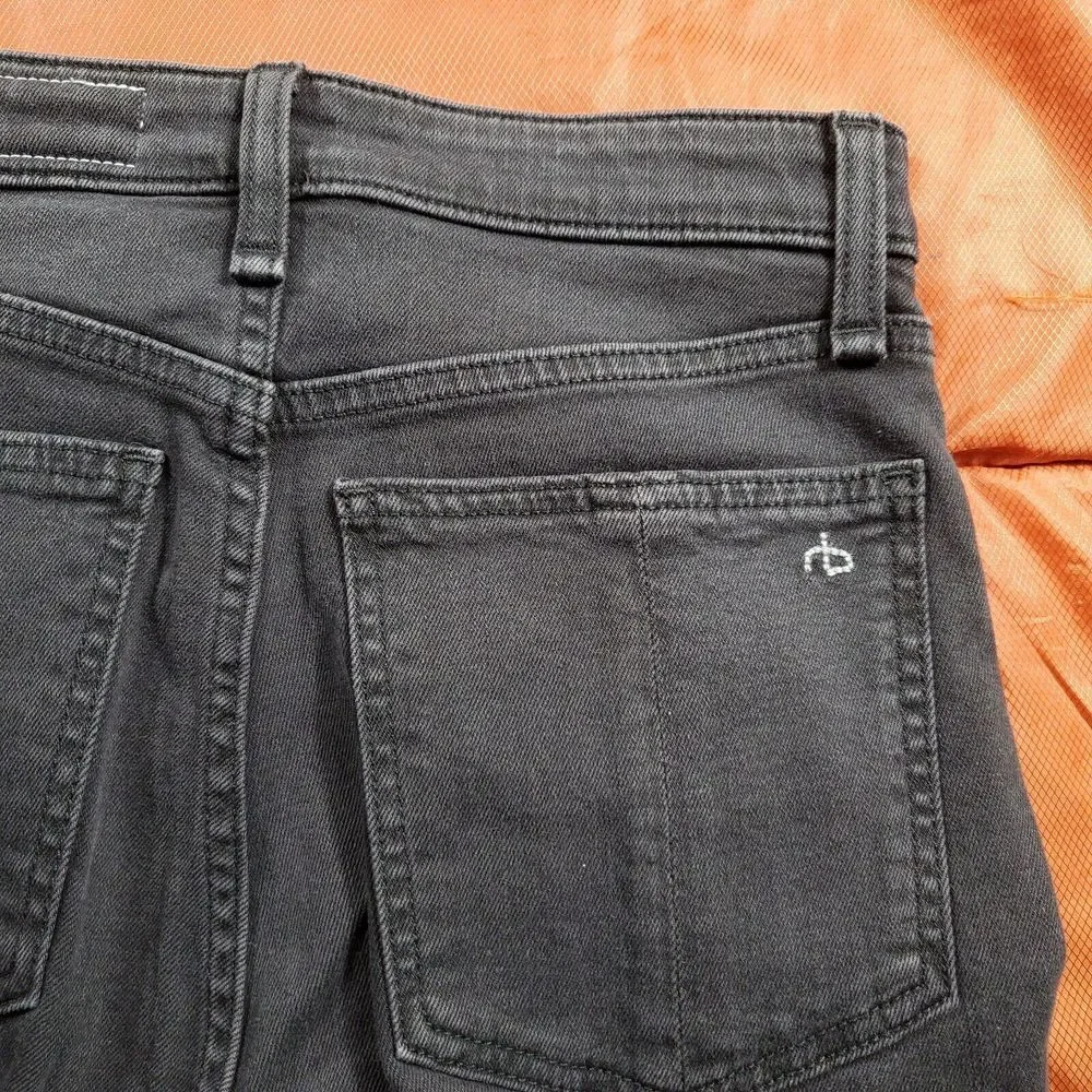 Rag & Bone Womens Nina Black High Rise Velvet Skinny Pants Jeans Size 26‎